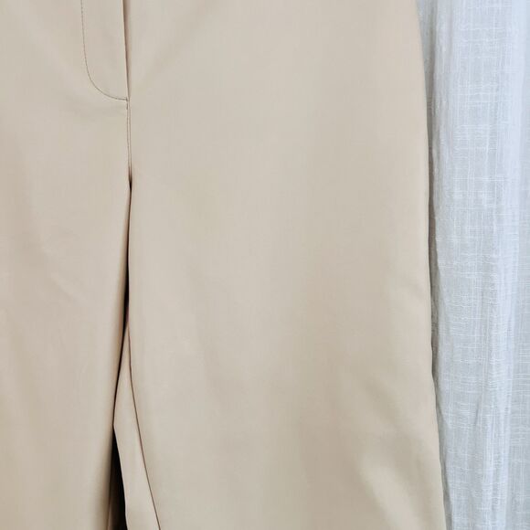 Bagatelle Super Soft Polyurethane Beige Straight Leg Soft Lined Pants - Large - Picture 3 of 9